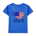 thumbnail image 1 of EnJoCho Kids Basic Tops Boys and Girls 4th Of July American Flag Patriotic Short Sleeve Shirt 4 14 Years Trendy School Home Casual Tops, 1 of 9