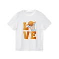 thumbnail image 1 of EnJoCho Kids Birthday Tops Children I LOVE MY BASEKETBALL Cartoon Print Boys Girls Sports Themed Tops Toddler Short Sleeved Crewneck T Shirts 1 to 8 Years, 1 of 6