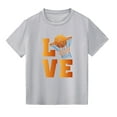 thumbnail image 1 of EnJoCho Kids Birthday Tops Children I LOVE MY BASEKETBALL Cartoon Print Boys Girls Sports Themed Tops Toddler Short Sleeved Crewneck T Shirts 1 to 8 Years, 1 of 6