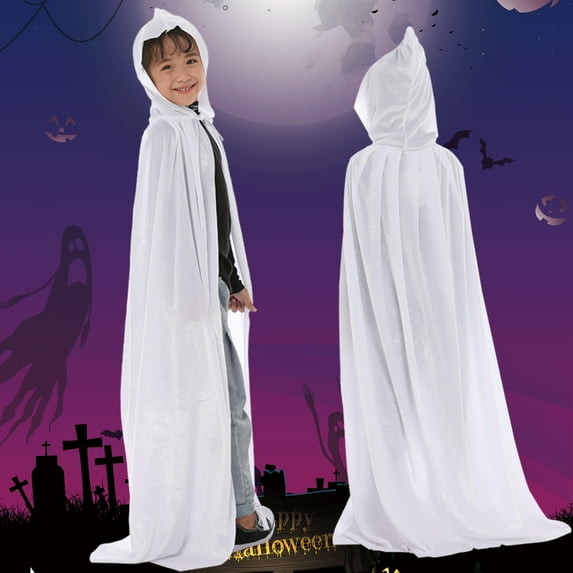 EnJoCho Kids Black Hooded Robe Cloak Sweatshirt for Doctor Grim Halloween Party Dress Up Role Play Cos play
