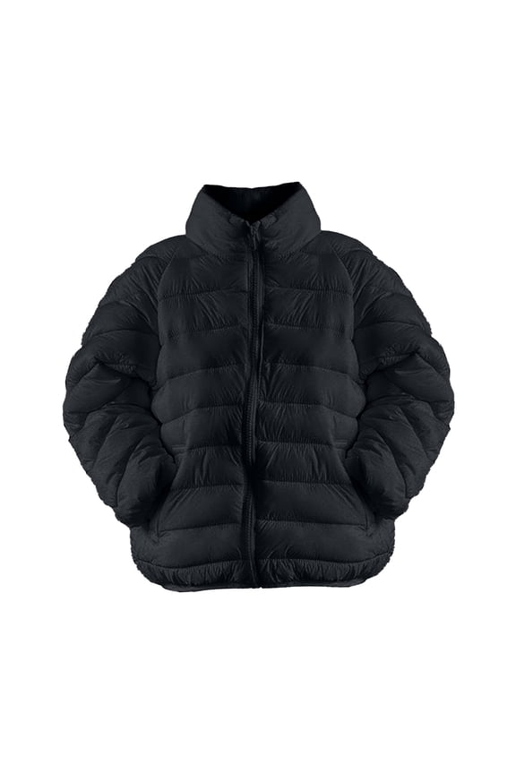 Kids Boys Girls Puffer Jacket Winter Lightweight Quilted Long Sleeve Coat Windproof Outerwear Pocket Zip Up Insulated Warm Thermal Puffer Coat Winter Jacket Outerwear Children