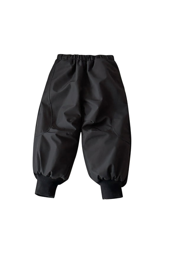 Kids Boys Girls Snow Pants Winter Insulated Ski Hiking Pants Windproof Quilted Jogger Snowpants Loose Elastic Waist Trousers