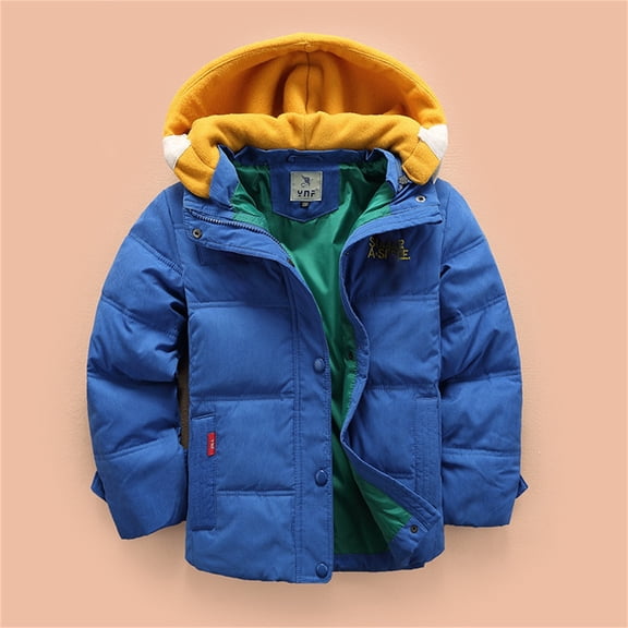 EnJoCho Kids Boys Girls Winter Hooded Jacket Quilted Coat Warm Thick Casual Outdoor Autumn Spring Cool Cute Lightweight Windbreaker Outerwear