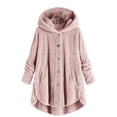 thumbnail image 1 of EnJoCho Kids Button Wearable Blanket Hoodie, Soft Fuzzy Fleece Loose Fit Outerwear, Cozy Warm Bed Jacket, Boys Girls Night Loungewear for Relaxing at Home and Cold Evening Wear, 1 of 8