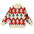 thumbnail image 1 of EnJoCho Kids Christmas Sweater with Carton Print, Soft Pullover Blouse Long Sleeve Top, Toddler Holiday Outfit for Girls & Boys, 1 of 6
