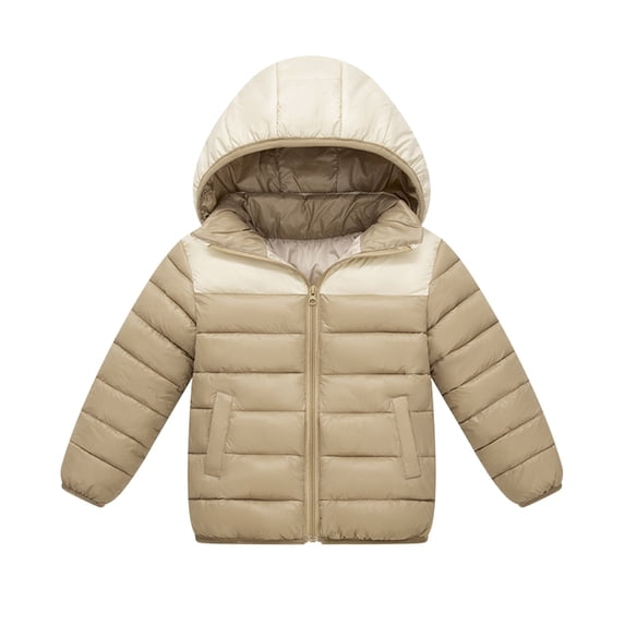 EnJoCho Kids Color-Block Spliced Cotton Jacket, Lightweight Windproof Outerwear, Trendy Long Sleeve Coat, Unisex Boys Girls Spring & Fall Outerwear for Kids Daily Casual Outings