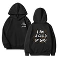 thumbnail image 1 of EnJoCho Kids' Comfy Hooded Pullover Girls' Spring Fall And Winter I AM A CHILD OF GOD Printed Drop Shoulder Hooded Sweatshirt Girls' Stylish Long Sleeve Top, 1 of 1