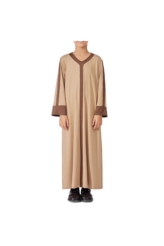 Kids Girl Musli𝗆 Abaya Dress Bell Sleeve Islami𝖼 Kaftan Eid Robe Maxi Musli𝗆 Ramadan Dress 𝖣ubai Arabic Belt Prayer Clothes