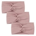 thumbnail image 1 of EnJoCho Kids Girl Solid Stripe Cotton Headband Stretch Headwear Accessories 3PC Toddler Baby Soft Home Outing Headband, 1 of 2