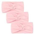 thumbnail image 1 of EnJoCho Kids Girl Solid Stripe Cotton Headband Stretch Headwear Accessories 3PC Toddler Baby Soft Home Outing Headband, 1 of 2