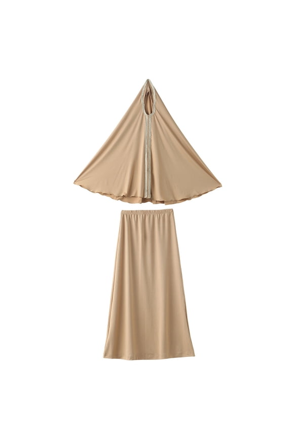 Kids Girls 2 Pcs Musli𝗆 Abaya Prayer Dress Full Cover Maxi Kaftan 𝖣ubai 𝖨slamic Khimar Girl Robe Clothes 𝖨slamic Gown Hijab Scarf Modest Outfit