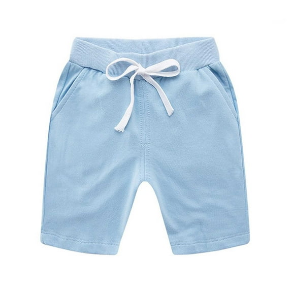 EnJoCho Kids Girls Boys Shorts Toddler Tie Up Elastic Sport Shorts with Pocket Solid Color Casual Spring Summer Shorts Outdoor Sports Active Play Soft Short Pants Clothes
