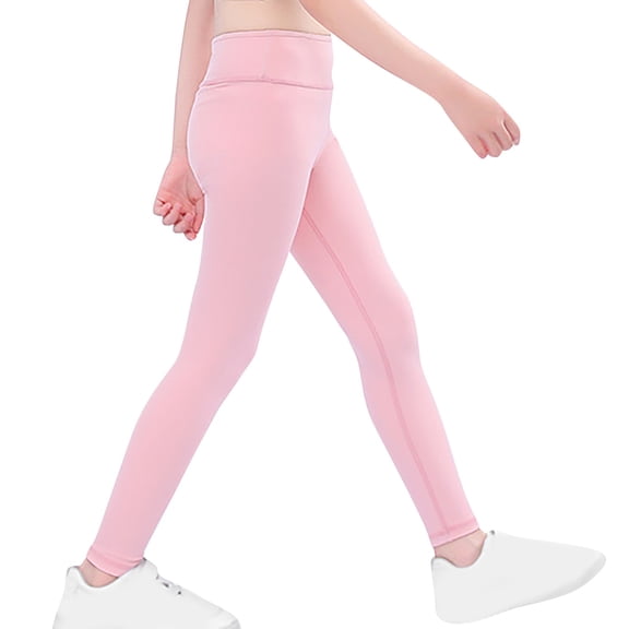 EnJoCho Kids Girls Leggings Spring Skinny Stretchy High Waist Ankle Length Yoga Pants Seamles Loung𝖾 Footless Tights Activewear Stretch Comfort Fit Childrens Sportswear