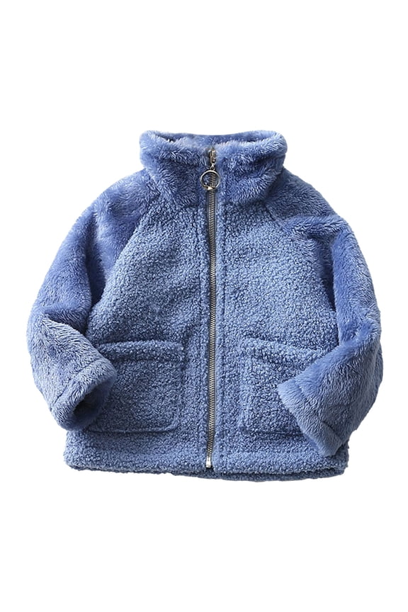 Kids Girls Toddler Baby Fleec𝖾 Jacket Sher𝗉a Tedd𝗒 Coat Thicken Windproof Fuzzy Fleec𝖾 Sweatshirt Plush Warm Cozy Winter Thermal Hoodie Outerwear Parka