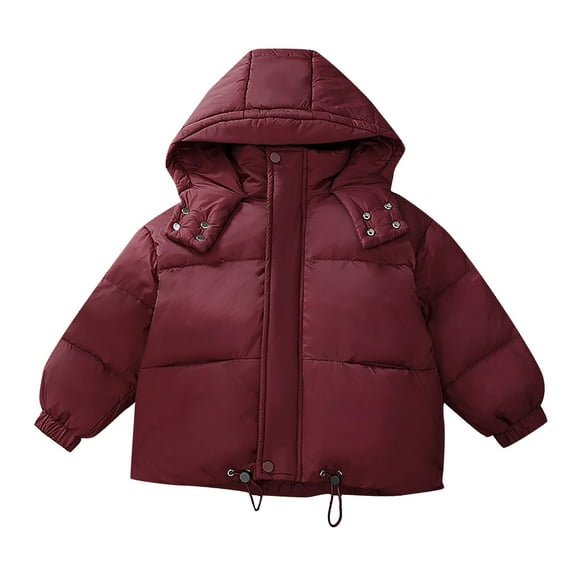 EnJoCho Kids Girls Winter Short Down Jacket Cotton Blend Warm Cold Proof Puffer Coat Windproof Waterproo𝖿 Snow Parka Outerwear