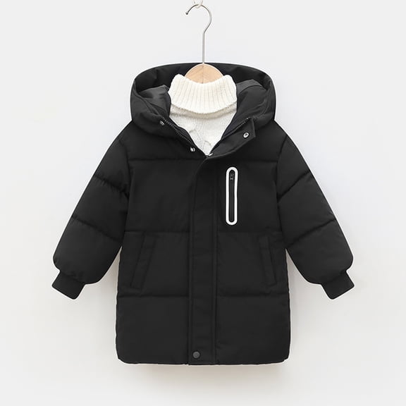 EnJoCho Kids Heavyweight Long Down Puffer Coat Hooded Jacket Outerwear Cozy Warm Snowsuit Winter Cold Weather Thicken Snow Jackets