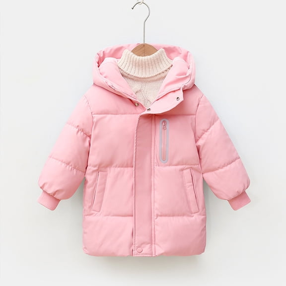 EnJoCho Kids Heavyweight Long Down Puffer Coat Hooded Jacket Outerwear Cozy Warm Snowsuit Winter Cold Weather Thicken Snow Jackets
