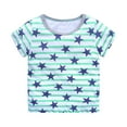 thumbnail image 1 of EnJoCho Kids Holiday Tops Toddler Girls Boys Dinosaur Cartoon 3D Prints Loose Tops Soft Short Sleeve Round Neck T Shirt Tee Tops Casual Sports Clothes, 1 of 9