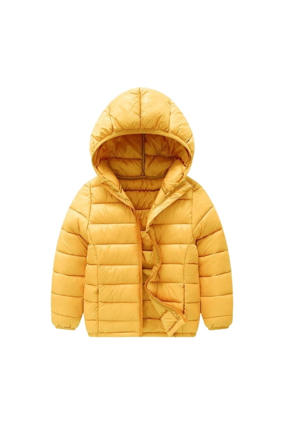 Kids Hooded Puffer Jacket for Boys Girls Lightweight Packable Fall Winter Down Coat Teens Warm Comfy Padded Outerwear