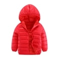 thumbnail image 1 of EnJoCho Kids Hooded Puffer Jacket for Boys Girls Lightweight Packable Fall Winter Down Coat Teens Warm Comfy Padded Outerwear, 1 of 9