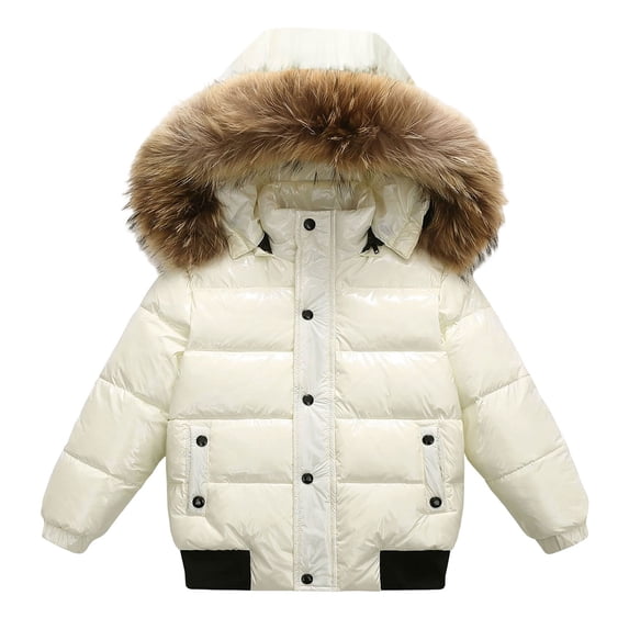 EnJoCho Kids Down Jacket Children Winter Coat Boys Girls Large Collar Thickened Warm Puffer Jacket Parka Snow Coat Outerwear Cold Weather Thermal Insulated Winter Outerwear Jacket Snowsuit Apparel