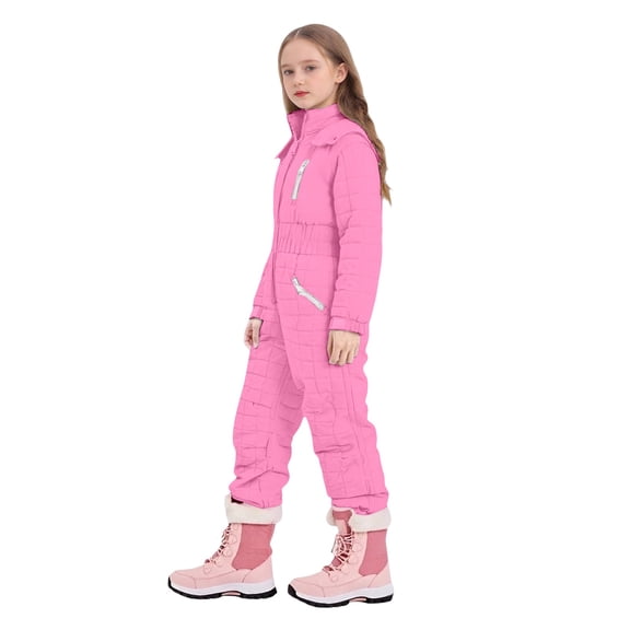 EnJoCho Kids Jumpsuit Snowsuit 𝖶aterproof Windproof Insulated Ski Snowboarding Snowsuit Winter Outdoor Snowsuit Overalls 5-14 Years