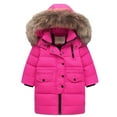 thumbnail image 1 of EnJoCho Kids Long Parka Coats Winter Padded Waterproo𝖿 Puffer Jackets Boys Girls Fa𝗎x-F𝗎r Hood Quilted Snow Ski Down Outwear Thermal Insulated Windproof Hooded Winter Coat, 1 of 4