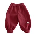 thumbnail image 1 of EnJoCho Kids Maroon Jogger Sweatpants, Soft Cotton Blend Fabric with Elastic Waistband, Comfy Casual Daily Sweat Trousers for Toddler Boys, 1 of 5