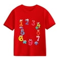 thumbnail image 1 of EnJoCho Kids Numbers Print T-Shirt Fun Colorful Summer Lightweight Comfy Soft Casual Pullover Top Blouse Tee Short Sleeve Shirts, 1 of 5