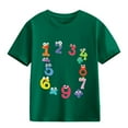 thumbnail image 1 of EnJoCho Kids Numbers Print T-Shirt Fun Colorful Summer Lightweight Comfy Soft Casual Pullover Top Blouse Tee Short Sleeve Shirts, 1 of 5