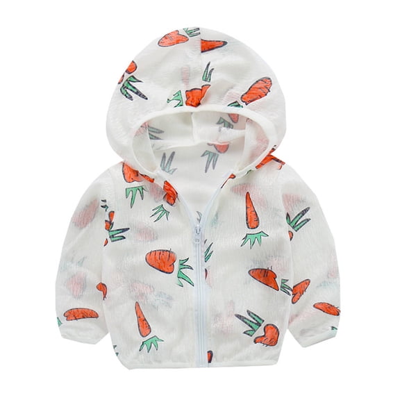 EnJoCho Kids Outdoor Tees Summer Girls' Boys Sunscreen Clothing Cartoons Print Sun Protection Long-slevees