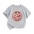 thumbnail image 1 of EnJoCho Child Birthday Blouse 1 to 10 Years Little Children And Big Kids Letter Print Cartoon Print Girls Tops Short Sleeved T Shirts, 1 of 6
