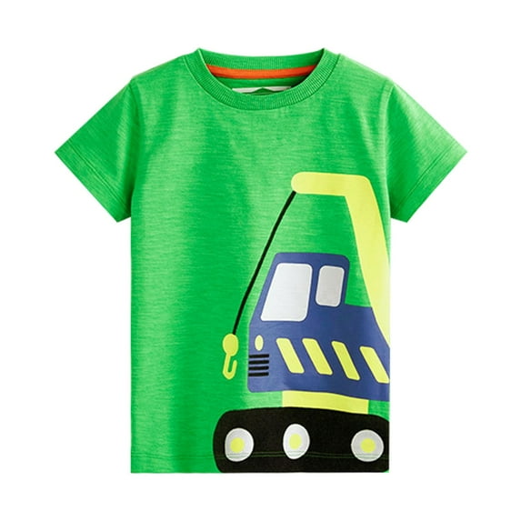 EnJoCho Kids Party Tops Toddler Boys' Short Sleeve Tees Cotton Casual Big Car Graphic Crewneck Summer Top Clothes T Shirts Child Boy Girl Trendy Tops For Summer Spring 2-3 Years