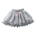thumbnail image 1 of EnJoCho Kids Princess Skirt Girls Summer Half Skirt Embroidered Pattern Bow Multi Layer Pommel Skirt Casual Outing for 1 to 7 Years Fashion Birthday Party Dresses, 1 of 5