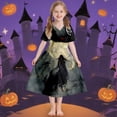thumbnail image 1 of EnJoCho Kids Pumpkin Witch Dress Halloween Playful Short Sleeve Sundress Toddler Summer Dress Cute Casual Outfit, 1 of 7