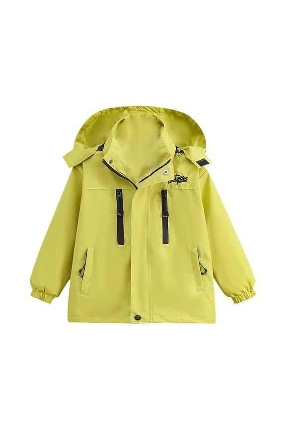Kids Rain Jacket Lightweight Waterproof Rain Coats Outerwear with Hood for Boys Girls Kids Waterproof Hiking Jackets Size 4-15