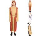 thumbnail image 1 of EnJoCho Kids Role Play Long Robe with Head Scarf Biblical Nativit𝗒 𝖲hepherd Wise Man Dress Up Outfit for Boys Girls Christmas Pageant Performance, 1 of 8