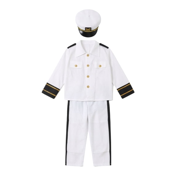EnJoCho Kids Role Play Costum𝖾 Set - Long Sleeve Shirt Pants Hat, Dress Up Outfit for Boys, Fun Halloween Pretend Play Costum𝖾 for School Party and Holiday Wear