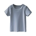 thumbnail image 1 of EnJoCho Kids Short Sleeve Shirt Cotton Summer Basic Tee Undershirt Crew Neck Top Toddler Boys Girls T-Shirts 1-7Y Casual Blouse T-Shirt, 1 of 4