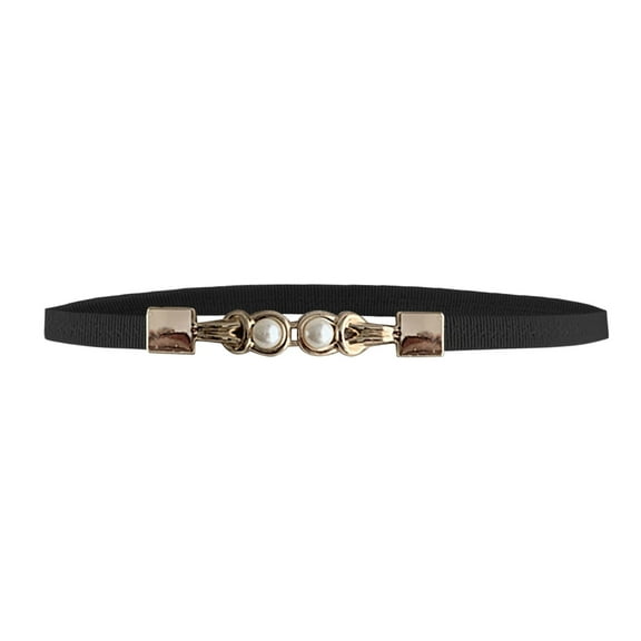EnJoCho Kids Skinny Gold Metal Waist Belt for Girls Elastic Metal Chain Waist Belt Women Skinny Elastic Belt, Ladies Thin Belts Gold Silver Chain Belt Stretch Spring Waist Belt for Dresses Jeans