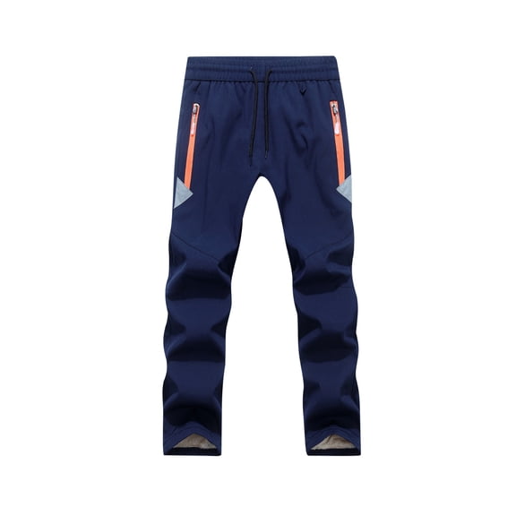 EnJoCho Kids Softshell Pants Boys Girls Fleec𝖾 Lined Water Windproof Trousers Elastic Waist Hiking Trousers