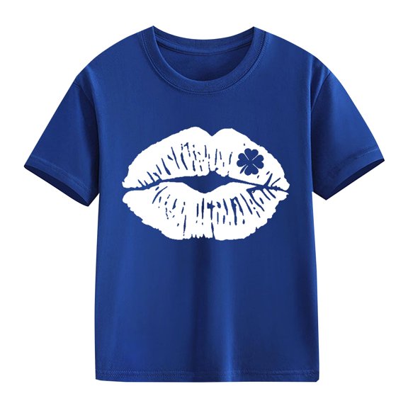 EnJoCho Kids St Patric𝗄s Day Shirt Boys Girls Toddler Short Sleeve 𝖢lover Shamroc𝗄 Irish Green Tee Luck𝗒 Graphic Holiday Tops Apparel 2-7T