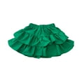 thumbnail image 1 of EnJoCho Kids Summer Casual Dress toddler Girl's Double Peplum Cake Skirt Elastic Solid Color Anti Slip Half Skirt for 4 to 14 Years Fashion Birthday Party Dresses, 1 of 4