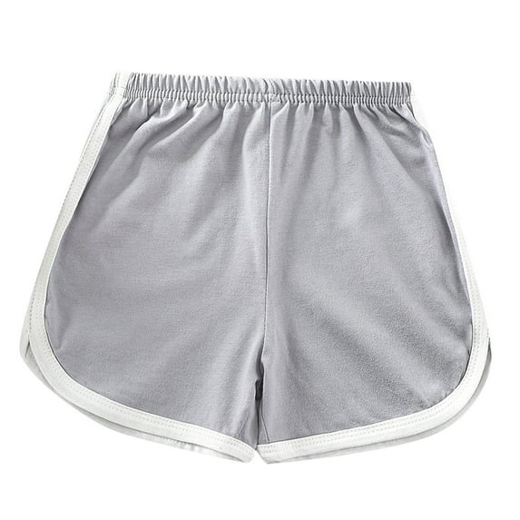 EnJoCho Kids Summer Casual Shorts Baby Girls Boys Solid Color Stripe Sports Shorts Spring Summer Soft Cotton Short Pants Home Sofa Clothes School Sports Daily Clothes