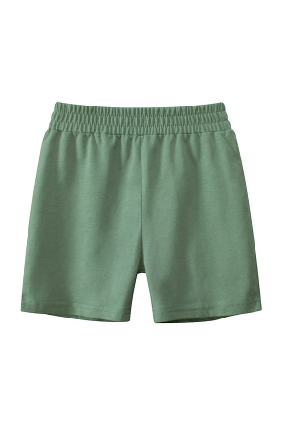 Kids Summer Shorts Toddler Boys Solid Color Soft Sports Shorts Children Unisex Elastic Waist Casual Outwear Pants Fashion Home School Sports Daily Clothes