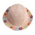 thumbnail image 1 of EnJoCho Kids Summer Straw Hat Floral Beach Sun Protection Hat for Girls Boys Baby Child Casual Outing Beach Hats, 1 of 3
