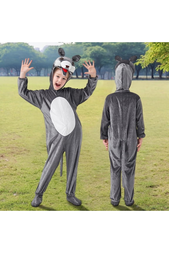 Kids Tiger Dinosaur Jumpsuit - Animal Print Hooded Romper Jumpsuit for Toddlers, Fancy Dress Halloween Party Outfit with Foot