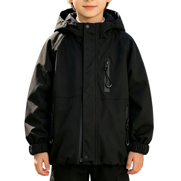 EnJoCho Kids Windbreaker Rain Jacket Hooded for School Lightweight Foldable Thin Coat Fall Outdoor Casual Hiking Jacket Kids Waterproof Windbreaker Jacket with Hood