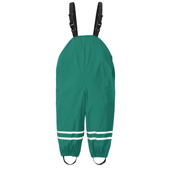 EnJoCho Kids 𝖶aterproof Rain Pants Suspender Lightweight Windproof Breathable Adjustable Comfortable Bib Trousers Overalls Mud Proof Outdoor Play Garden School Playground Activities