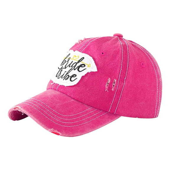 EnJoCho Ladies Casual Head Cap Women's Autumn/Spring Frosted Letter Four Seasons Curved Baseball Hat